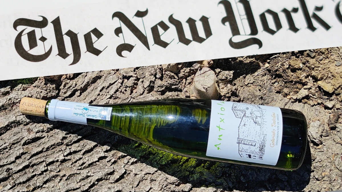 Antxiola, el txakoli que ha conquistado tanto a 'The New York Times' como a su crítico de vinos Eric Asimov.